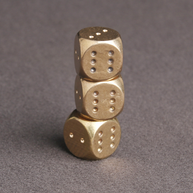 Party Games Juegos De Mesa - 10/5PCS Messing Spiel Würfel 15MM Bar