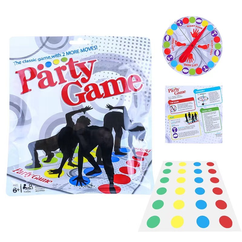 Party Games Group For Adults - Twister Partyspiel - Familien-Indoor-Outdoor-Körperdrehspiel Interaktives Gruppensport-Spielzeug