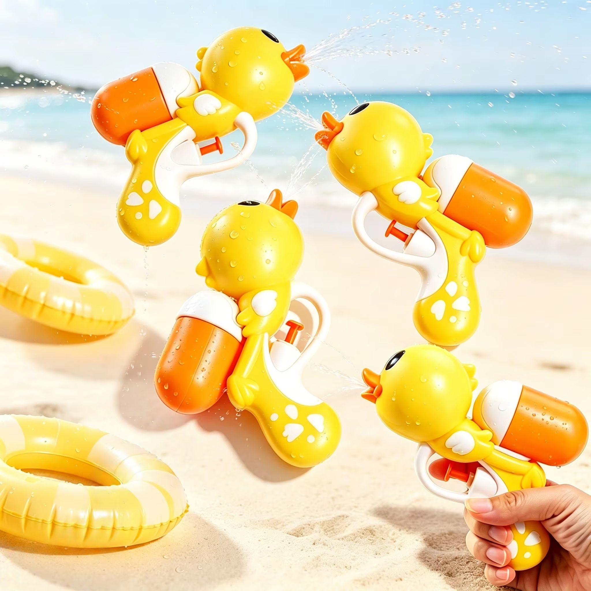 Party Games Group For Adults - Niedliche Gelbe Enten-Wasserpistole, Cartoon-Wasserblaster für Sommer,