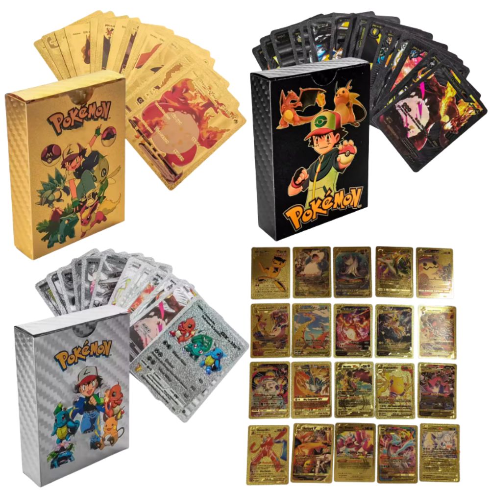 Party Games Good - 55 Stück Pokémon-Karten Vmax GX Goldfolie