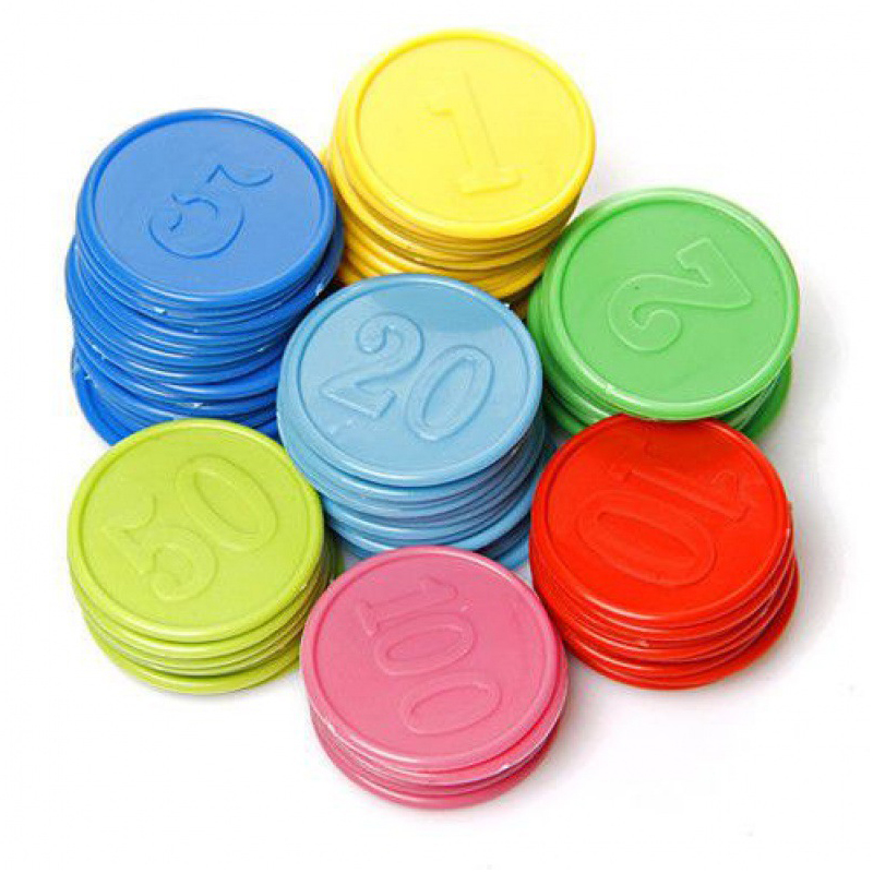 Party Games Juegos De Mesa - Pokerchips mit Zahlen, Zählmarkierungen, Brettspiele für