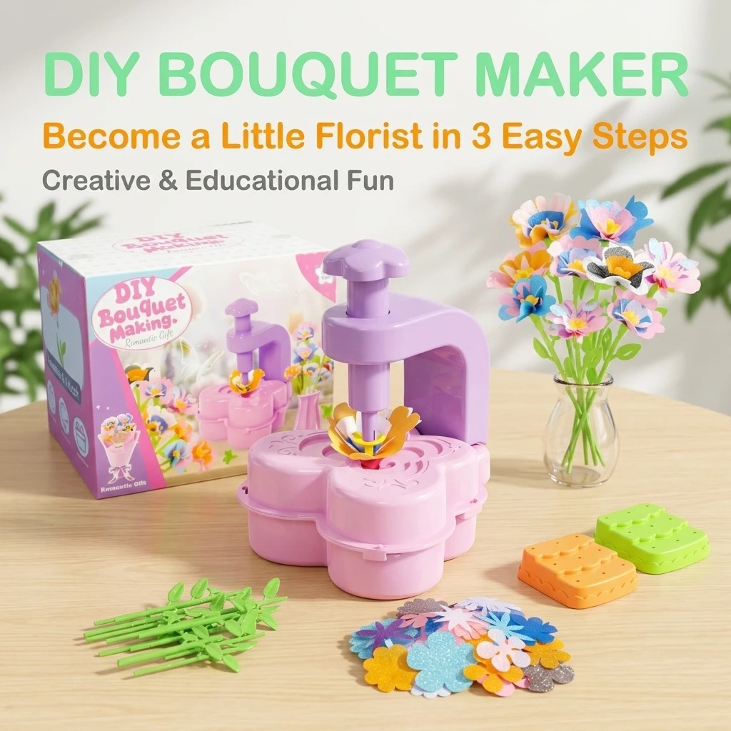 Party Games New Year - Neues Blumenpresse-Bastelspielzeug – Kreative DIY-Blumenarrangement-Maschine für