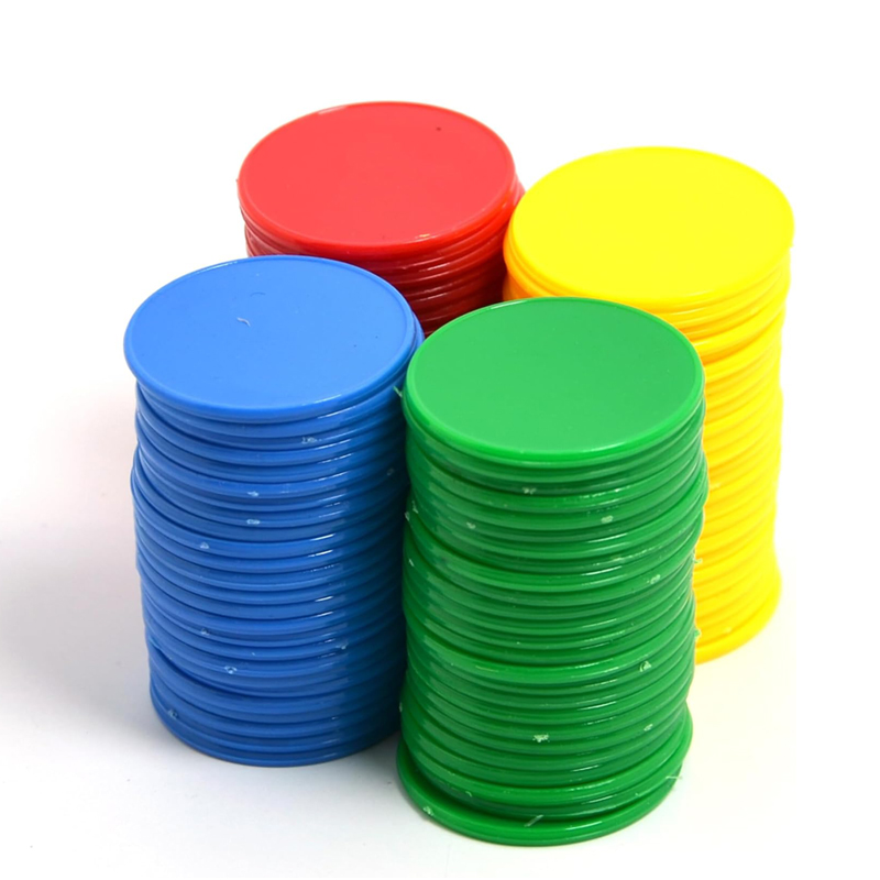 Party Games Juegos De Mesa - Bingo-Marker, Chips, 37 mm, 4 Farben,