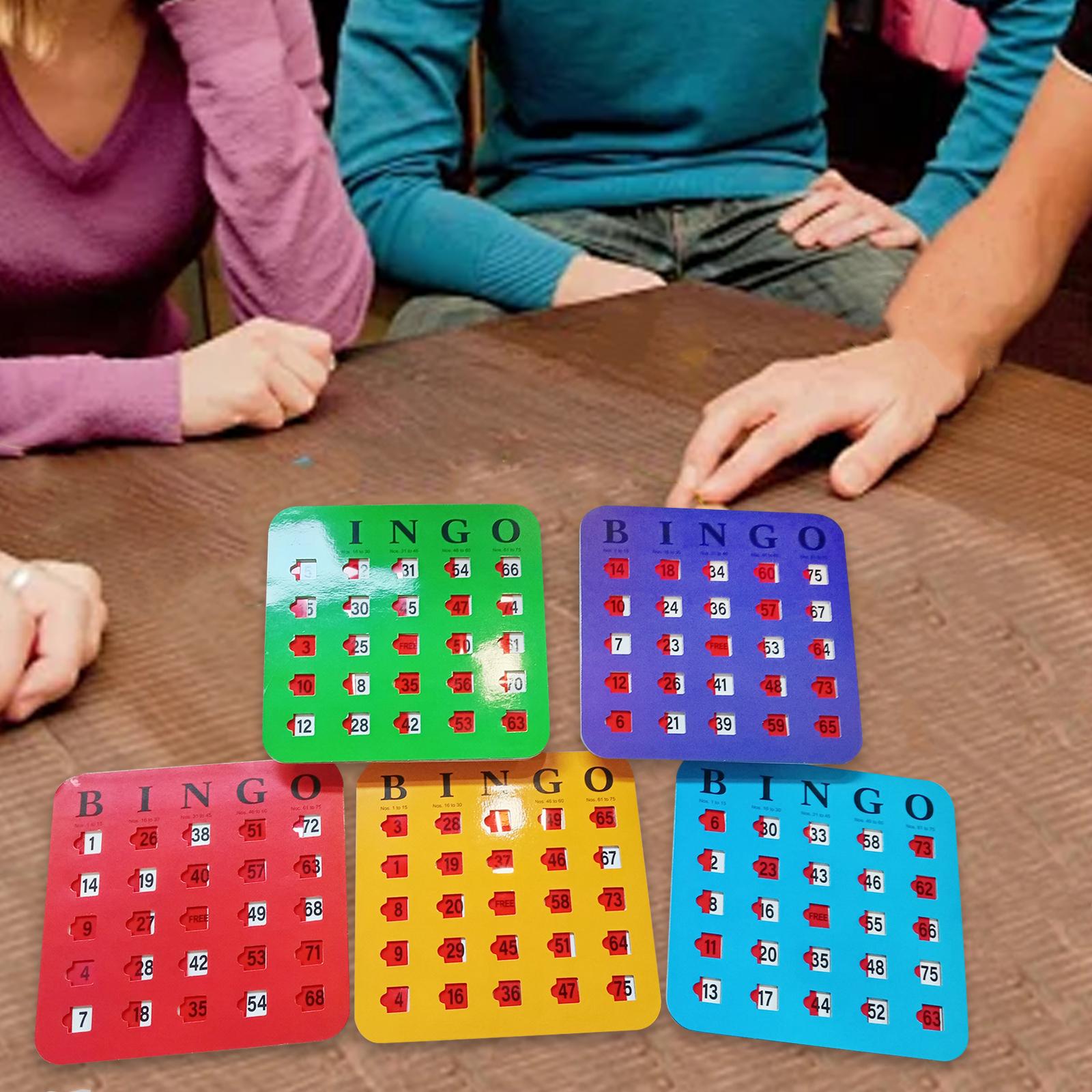 Party Games Group For Adults - 5-teilige Bingo-Karton mit großem Aufdruck, leicht