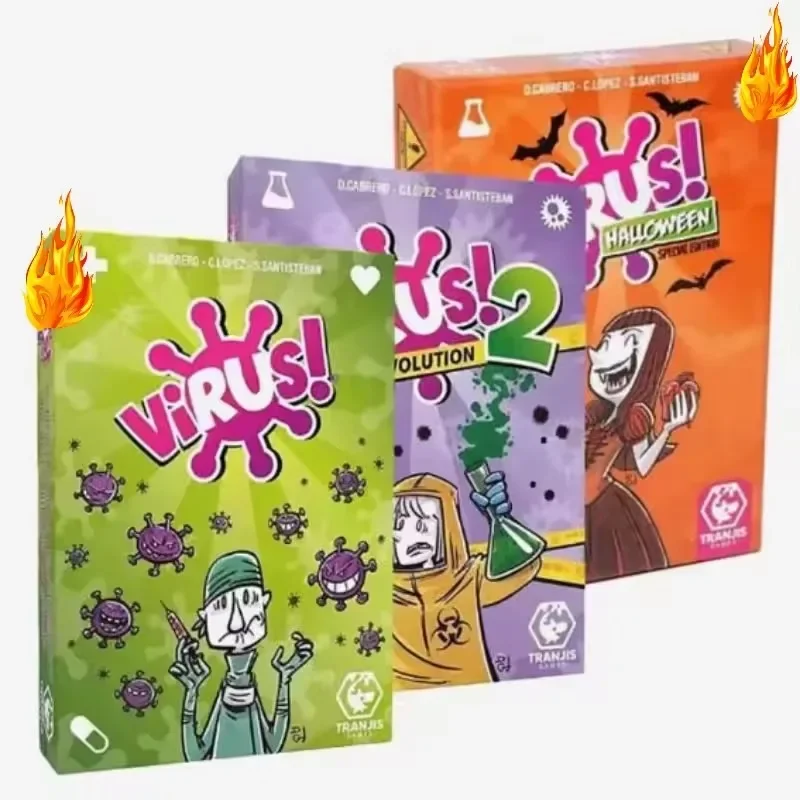 Party Games Group For Adults - 2026 Familien-Strategie-Kartenspiel-Set Virus-Serie 1&2 & Halloween