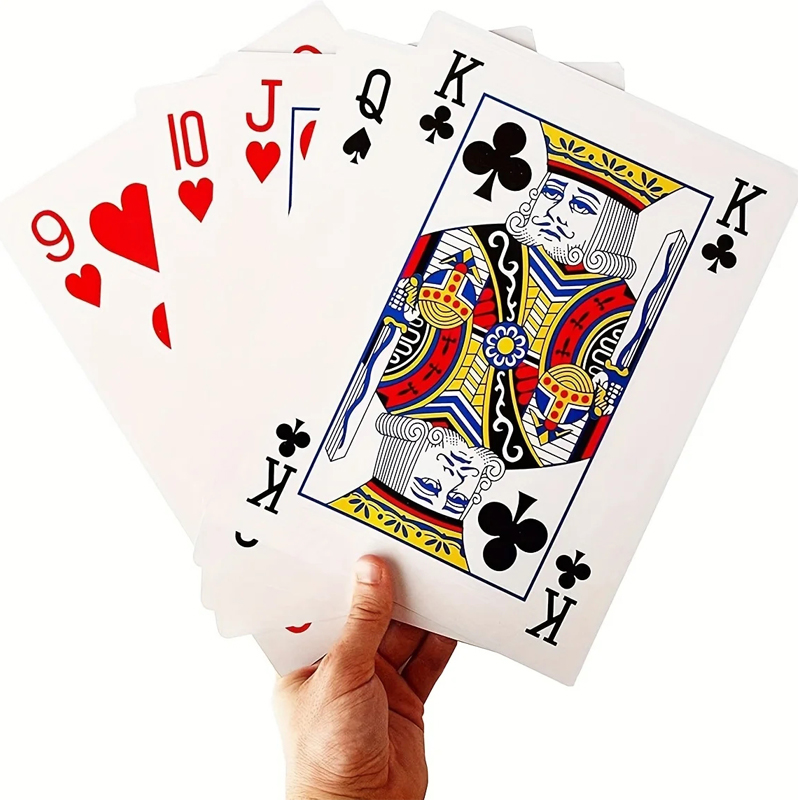 Party Games Juegos De Mesa - Übergroße Spielkarten Jumbo 4x größere Party-Karnevalsspiele