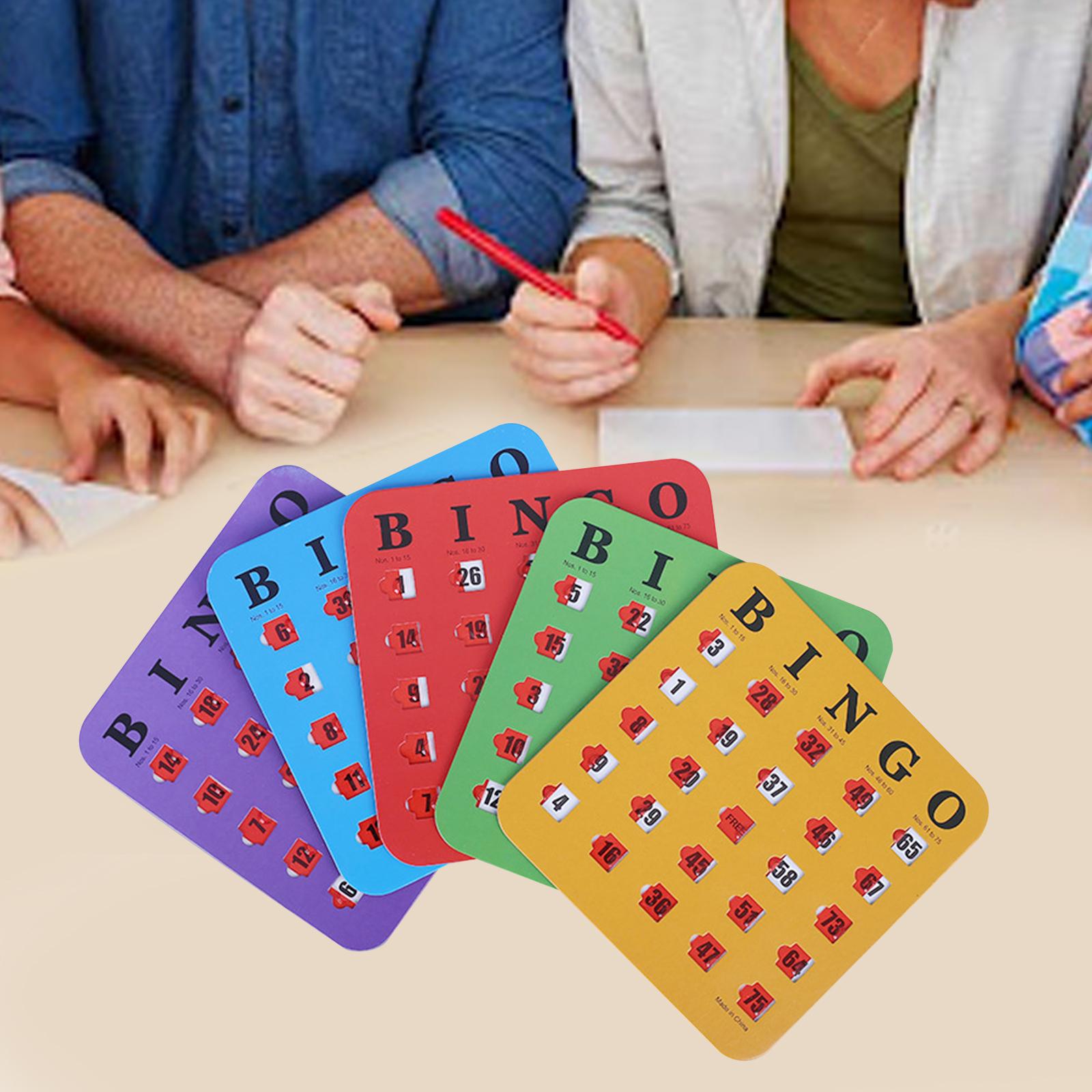 Party Games Group For Adults - 5-teiliger Bingo-Karton mit großem Aufdruck, leicht