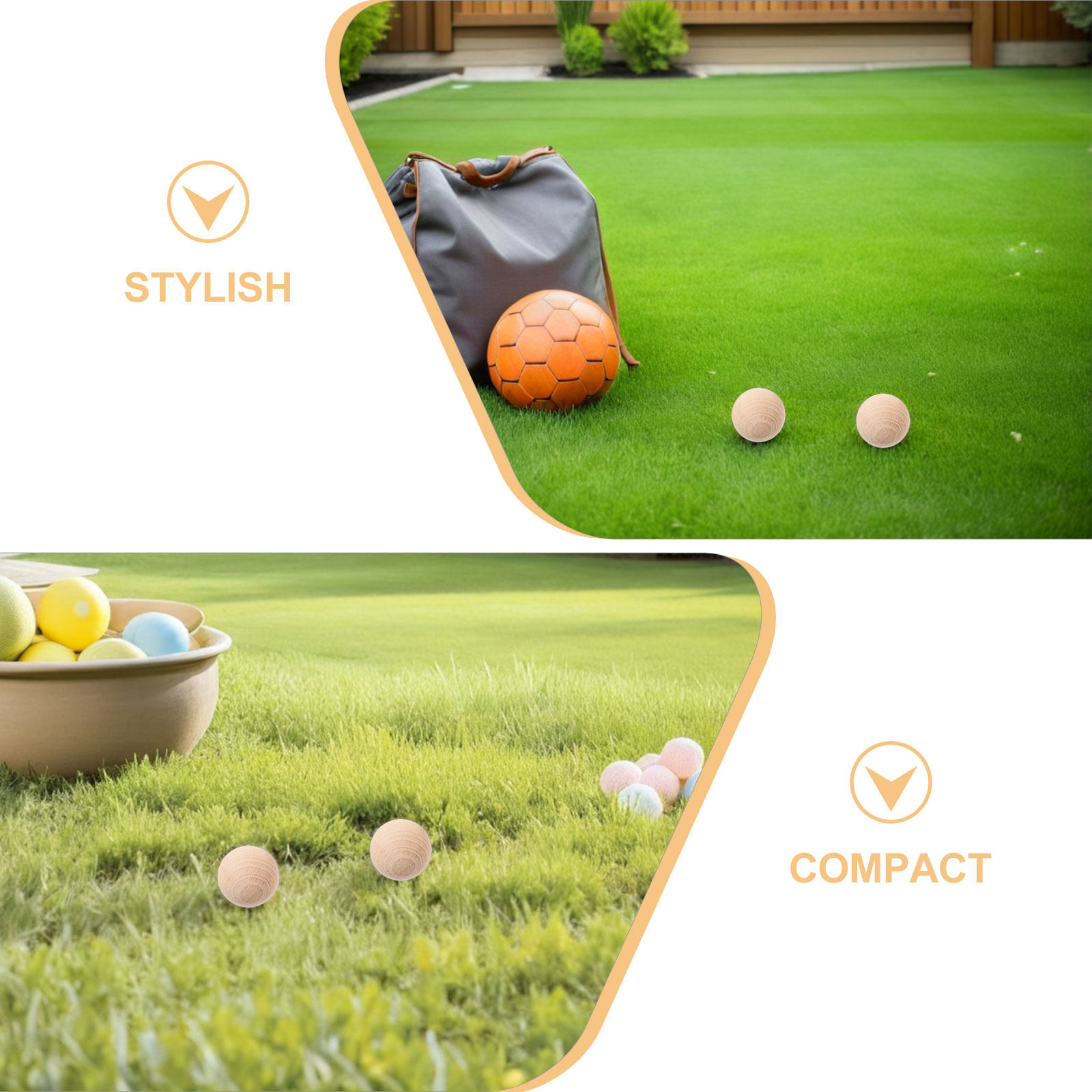 4 Stück Naturholz-Krokettkugel – Croquet Set Lawn Bewertung und Preis