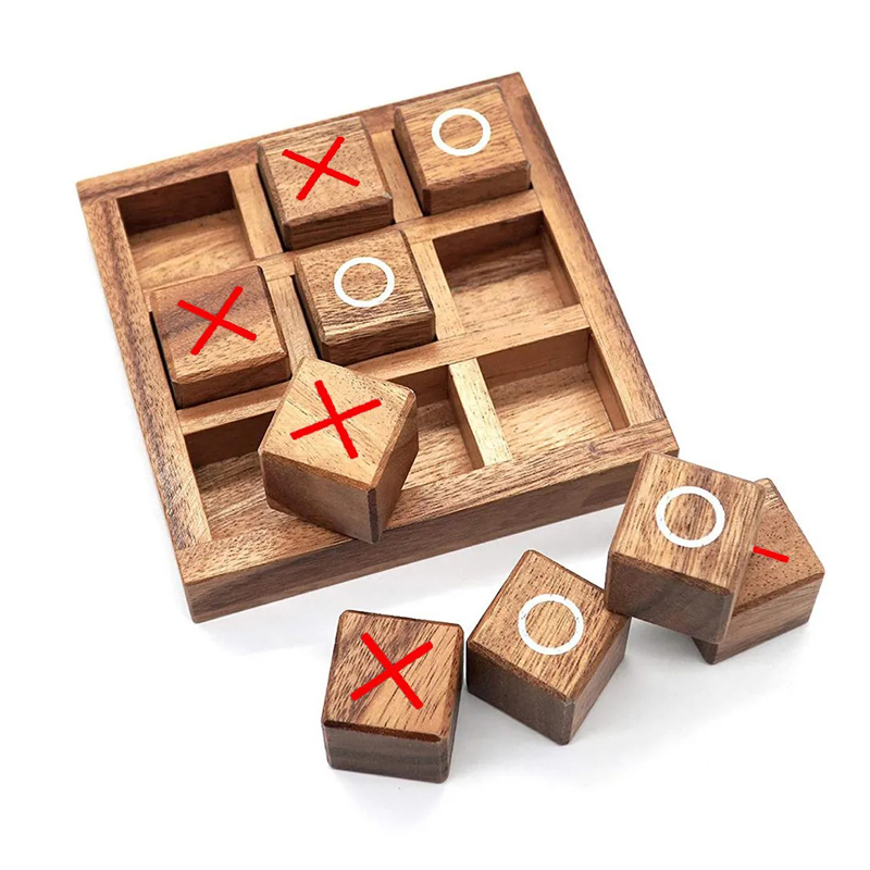 Holz Tic Tac Toe Brettspiel XO – Party Games Juegos De Mesa Bewertung und Preis