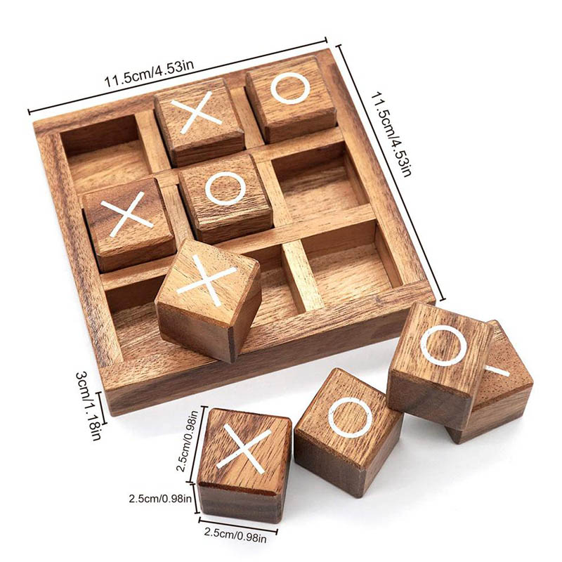 Holz Tic Tac Toe Brettspiel XO – Party Games Juegos De Mesa Bewertung und Preis