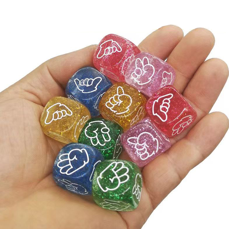 10PCS Glitter Würfel 6 Seitige – Party Games Juegos De Mesa Bewertung und Preis
